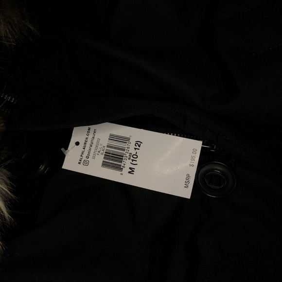 Polo Ralph Lauren Boy Parka Jacket Puffer Faux Fur - Picture 5 of 5